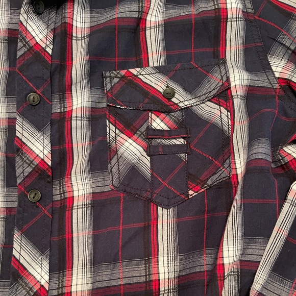 Machine plaid button down - Picture 3 of 3